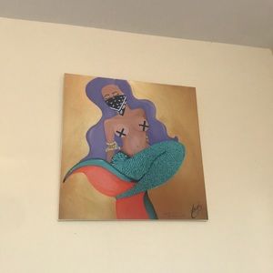 Sue Tsai canvas painting of mermaid